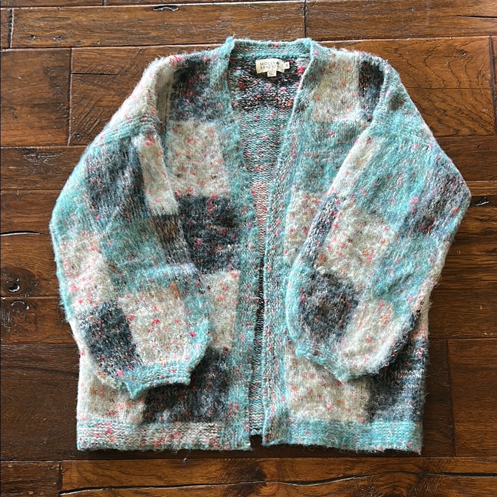 Molly Bracken Multicolor Fuzzy Cardigan